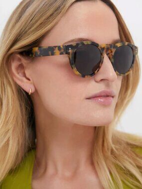 Illesteva Leonard Tortoise Frame Gray Lens Sunglasses NEW